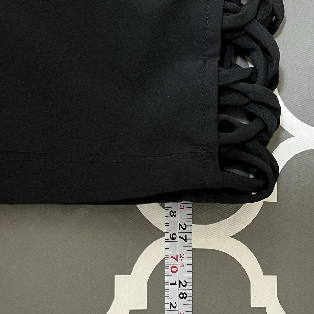 Fabletics Pants Womens Small Black Braided Tiana Ankle Pull‎ On Pockets Stretch - Picture 13 of 13